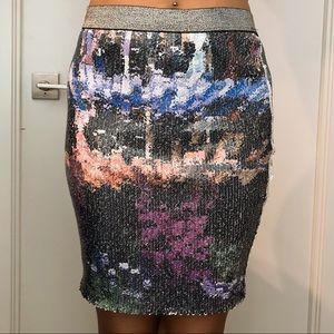 Multi colored sequins skirt